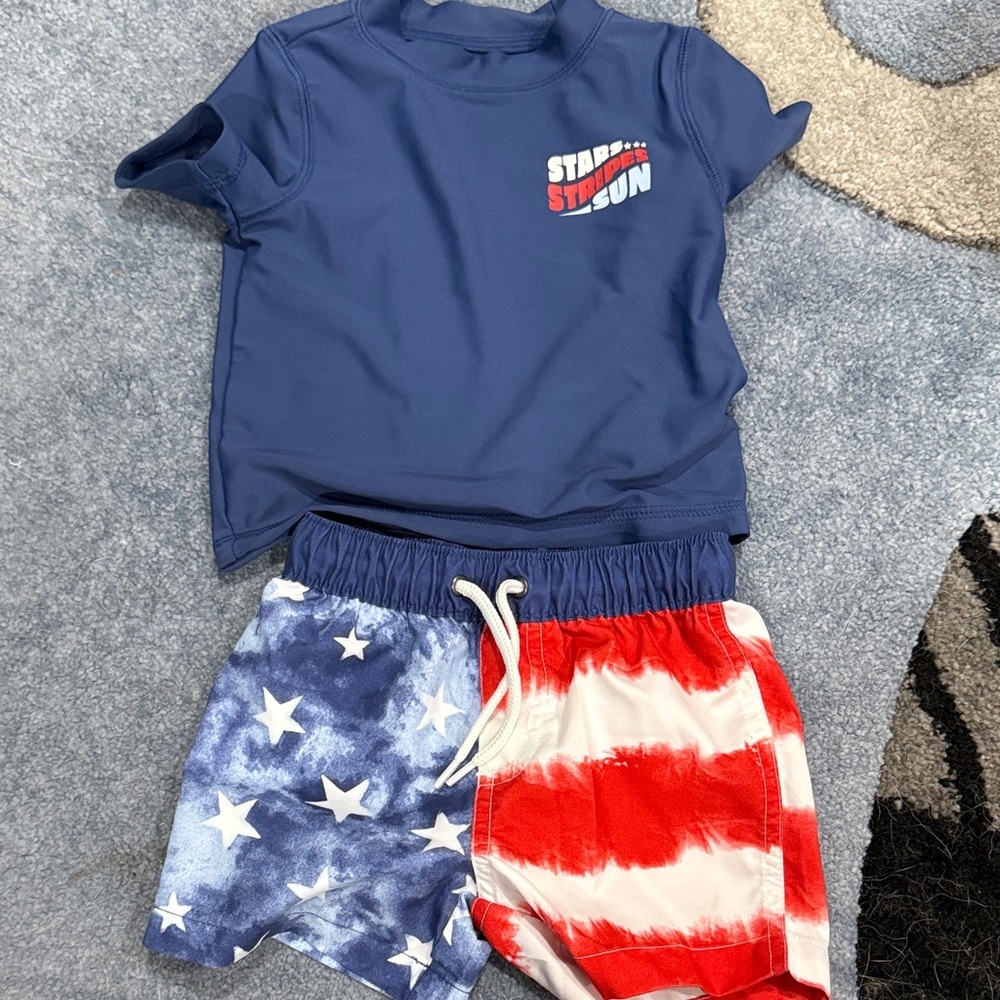 Blue Star and Stripes Swim Set 9M